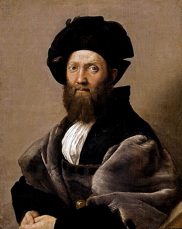 Paris Louvre Painting 1514 Raphael - Portrait of Baldassare Castiglione 
